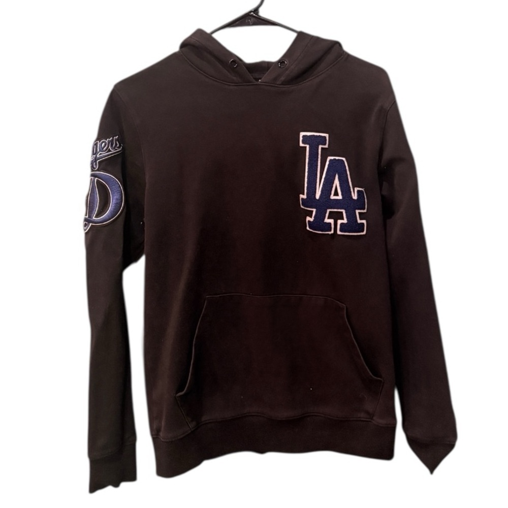 Pro Standard Los Angeles Dodgers Classic Chenille men's pullover hoodie in black - Picture 3 of 10